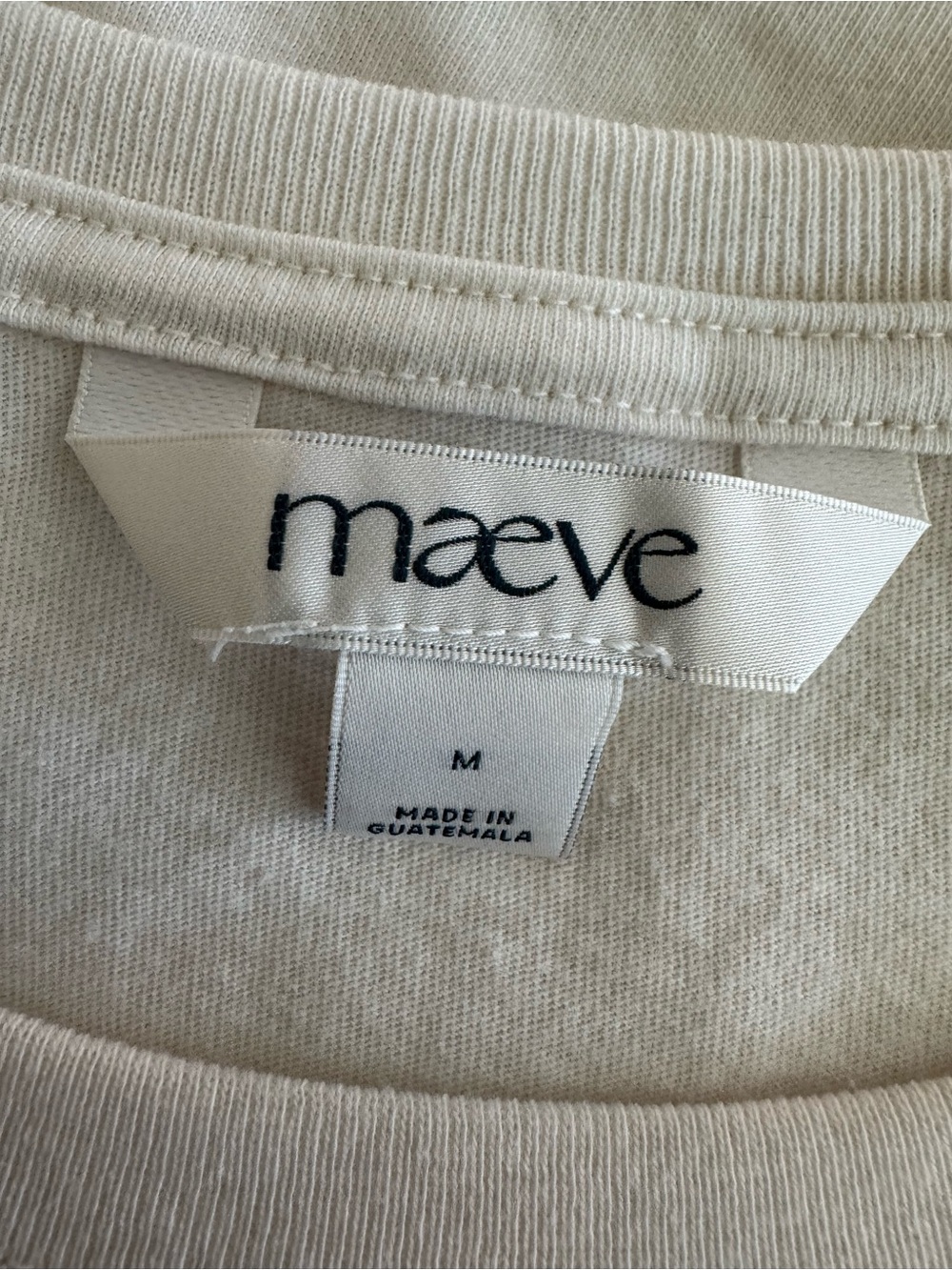 Anthropologie Maeve Evelyn Ivory Pattern Graphic Tee Shirt Size Medium New - Picture 8 of 12